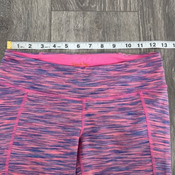 Lilly Pulitzer Weekender Flamingo Pink Space Dye 21” Crop Leggings Size S - Picture 9 of 11